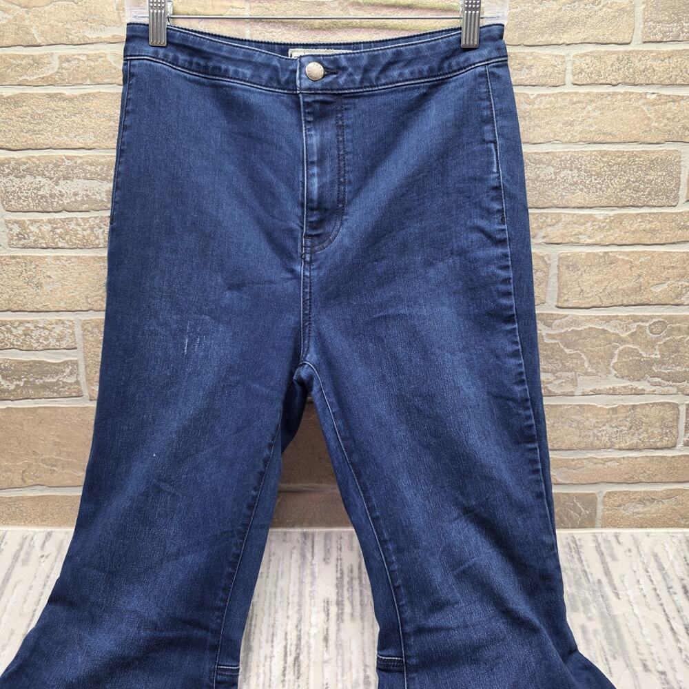 Free People Just Float On Jeans Women's 28 Blue Denim Flare Bellbottom High Rise - Picture 4 of 9
